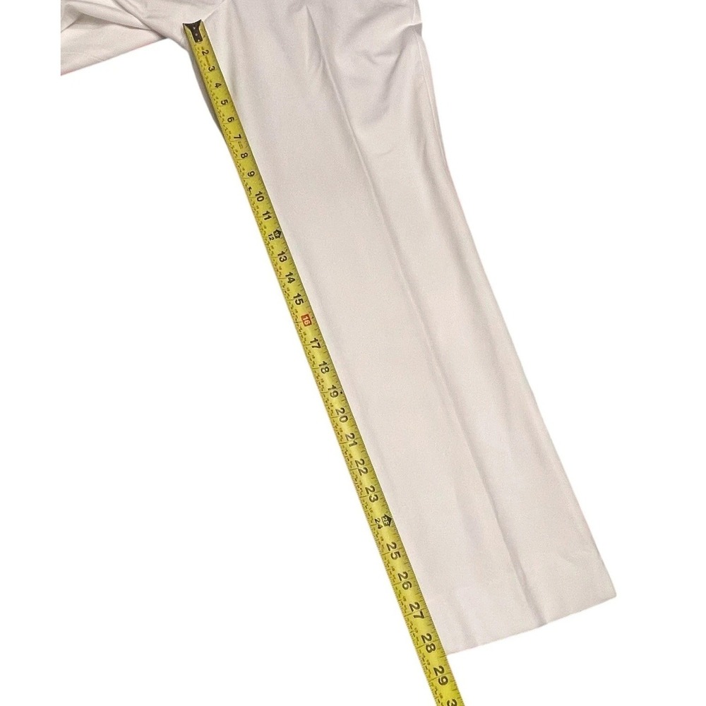 Talbots Pleated White Hollywood Ankle Pull On Pant Size 12 Career Office Preppy - Picture 5 of 12